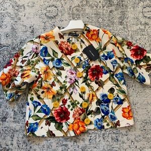 Dolce and Gabbana multicoloured floral coat